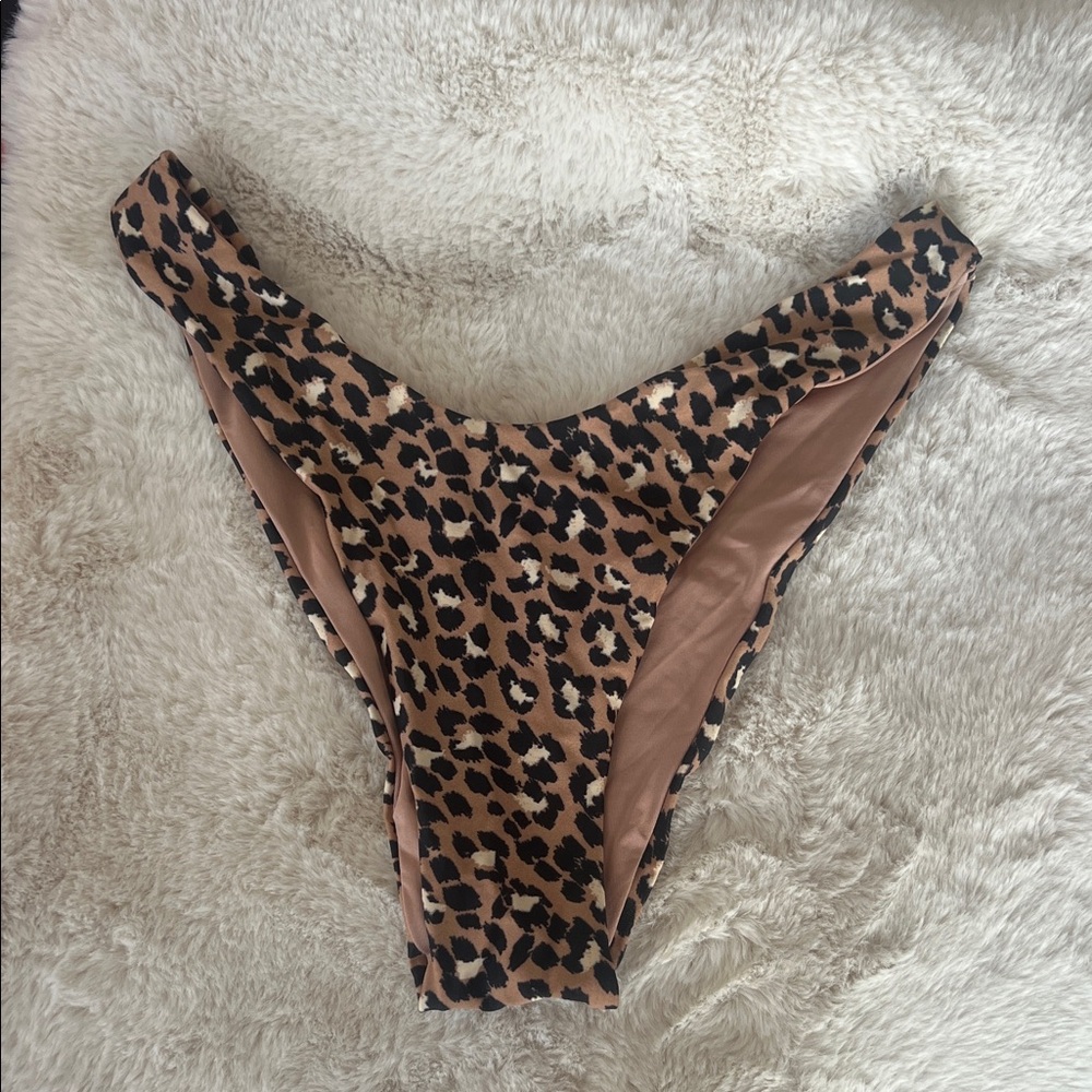 Aerie Cheekier Leopard Bikini Bottom